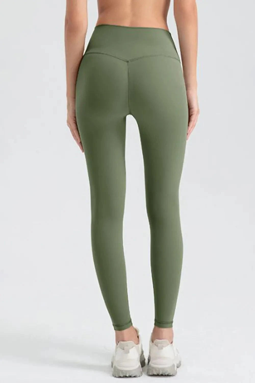 Wide Waistband Sport Leggings - ShalayeFashion