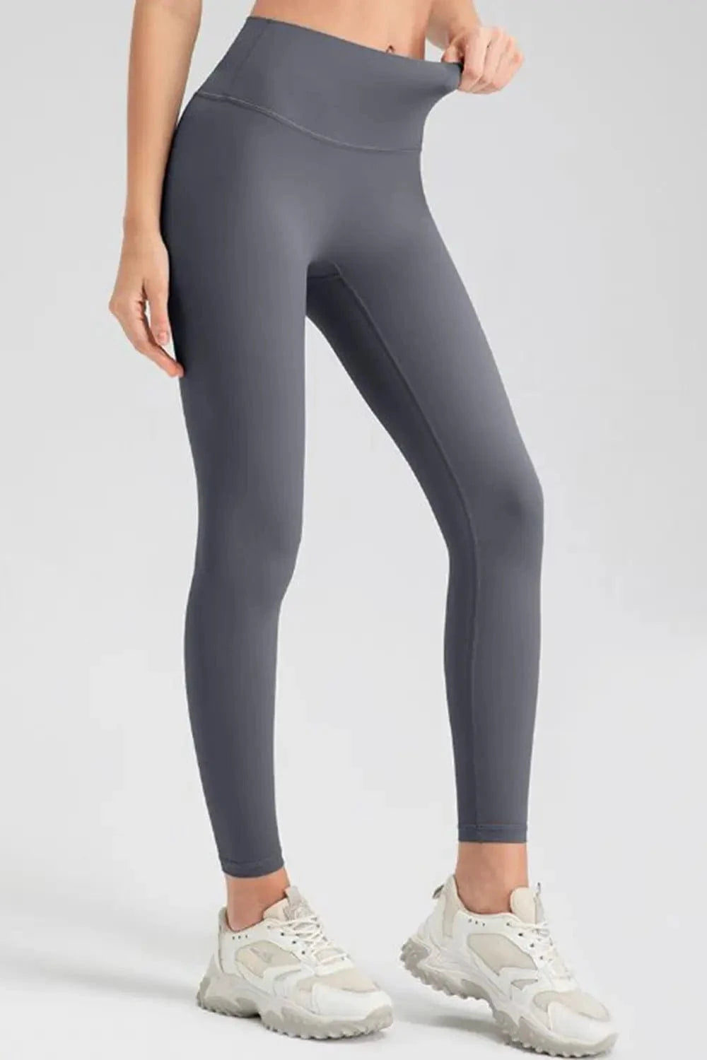 Wide Waistband Sport Leggings - ShalayeFashion