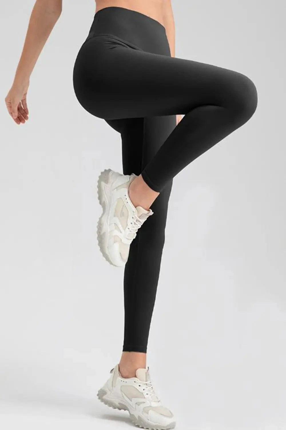 Wide Waistband Sport Leggings - ShalayeFashion