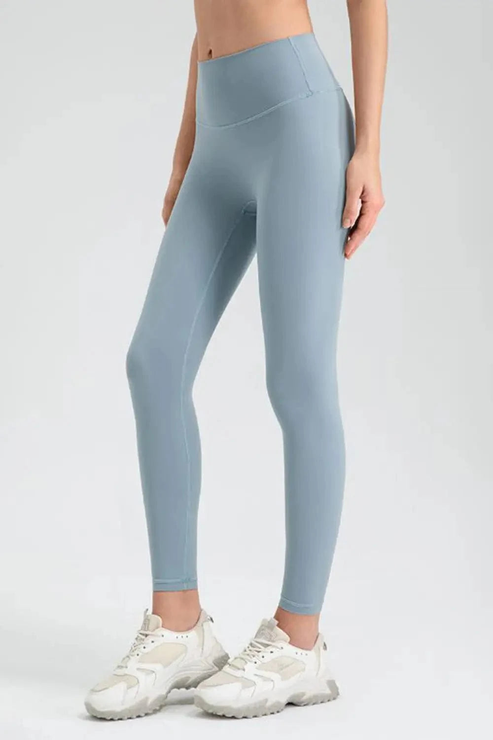 Wide Waistband Sport Leggings - ShalayeFashion