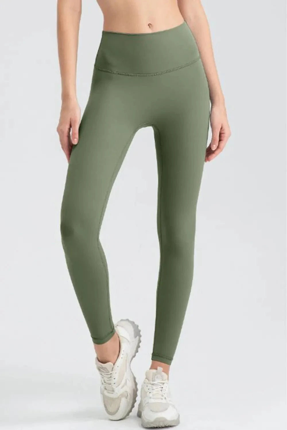 Wide Waistband Sport Leggings - ShalayeFashion