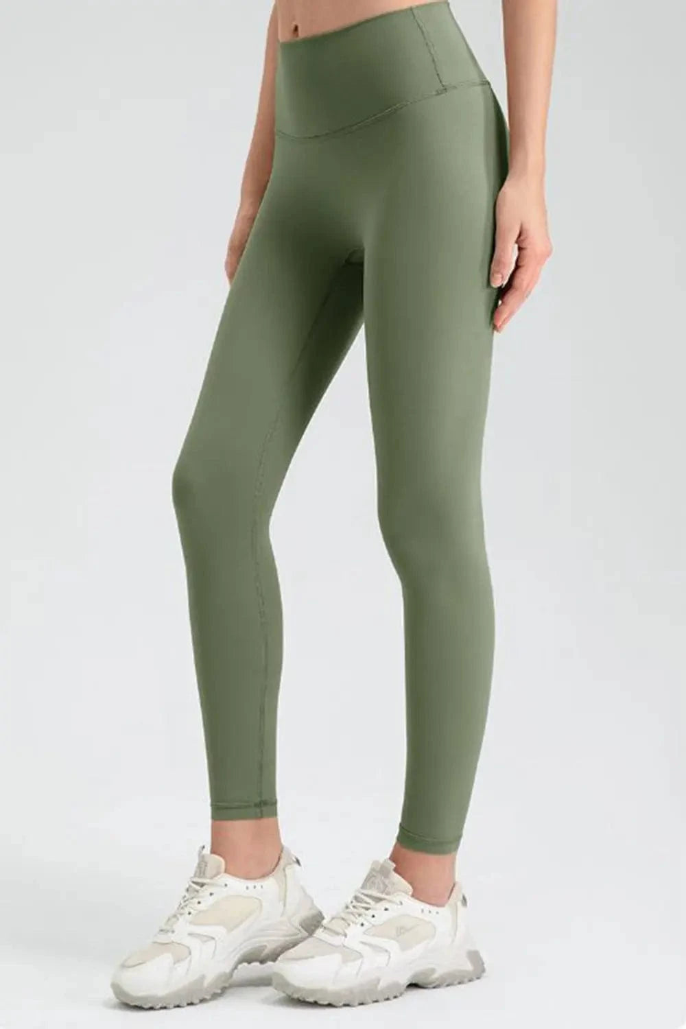 Wide Waistband Sport Leggings - ShalayeFashion
