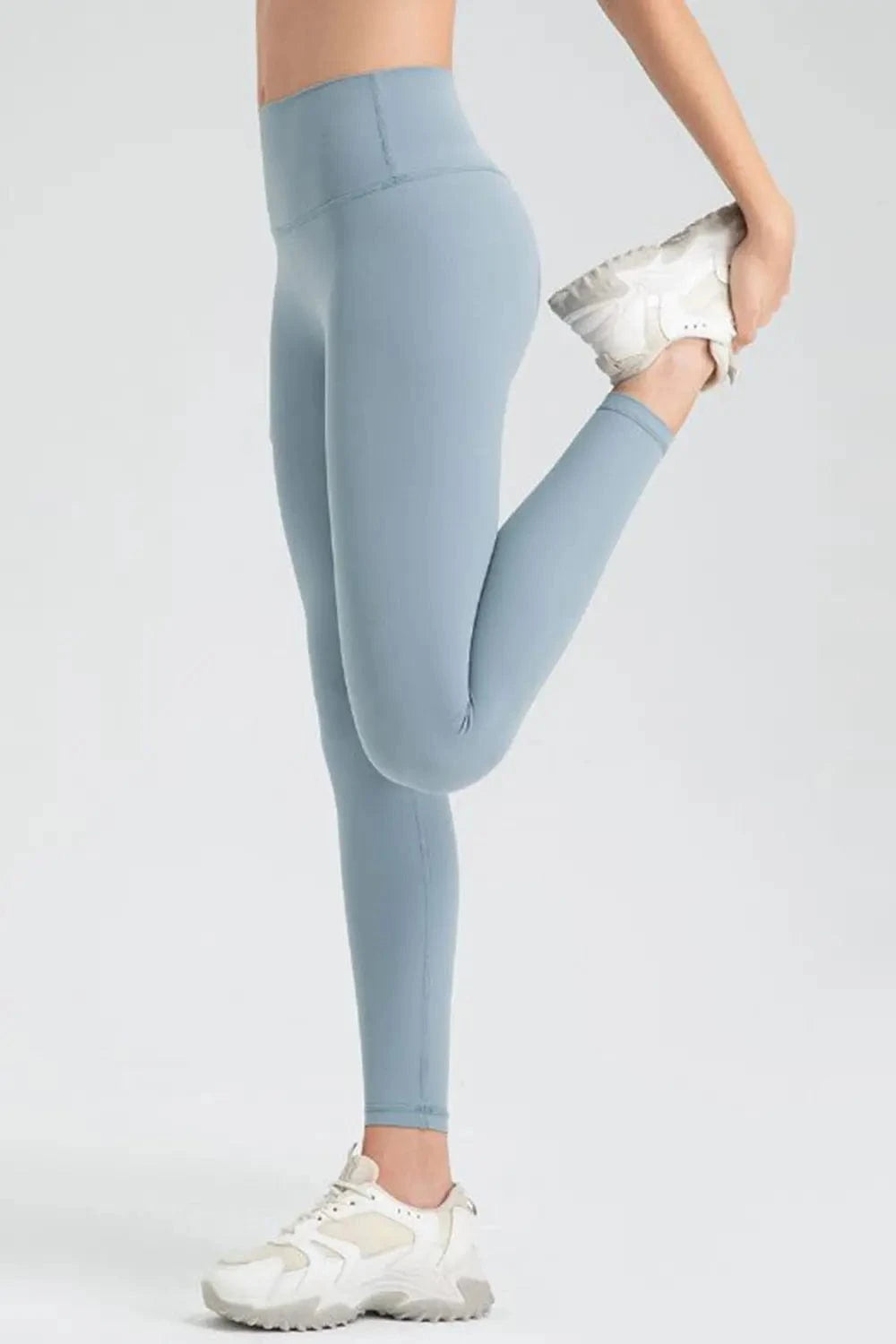Wide Waistband Sport Leggings - ShalayeFashion