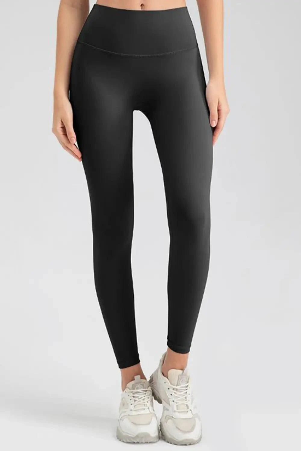 Wide Waistband Sport Leggings - ShalayeFashion