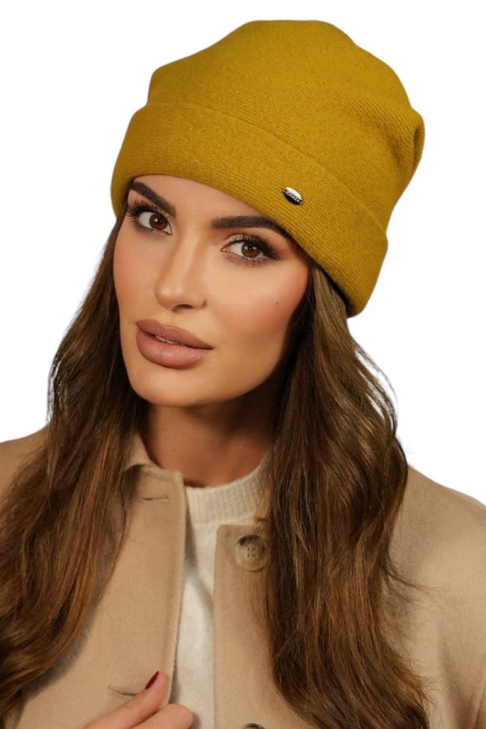 Winter Beanie Women Wool Lime Fold Elegant - ShalayeFashion