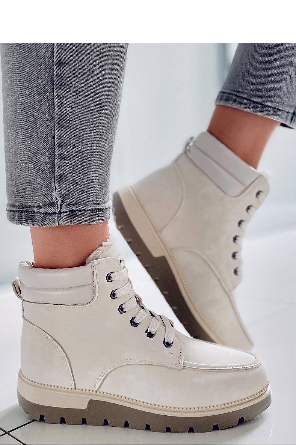 Winter Fur Lined Lace - Up Boots Women - ShalayeFashion
