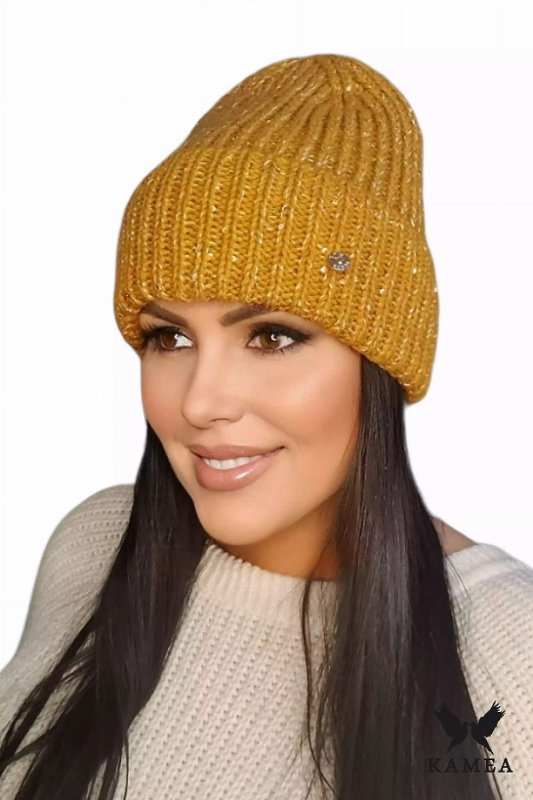 Winter Hat Women Mohair Sequin Raspberry - ShalayeFashion