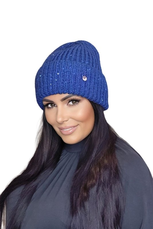 Winter Hat Women Mohair Sequin Raspberry - ShalayeFashion