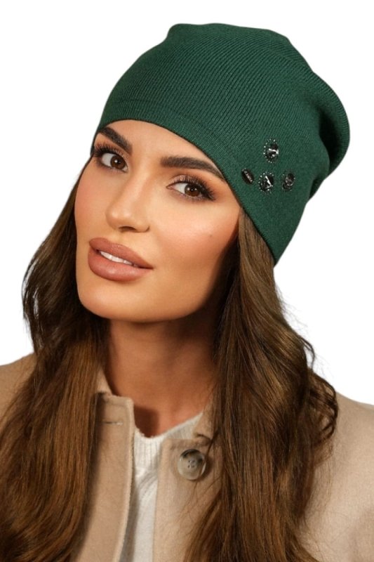 Winter Hat Women Zircon Decorated Beanie - ShalayeFashion