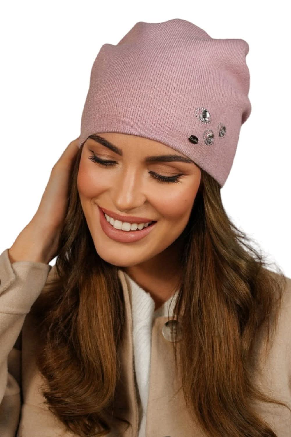 Winter Hat Women Zircon Decorated Beanie - ShalayeFashion