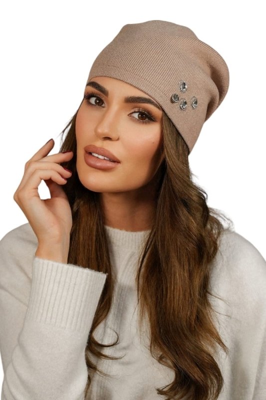 Winter Hat Women Zircon Decorated Beanie - ShalayeFashion