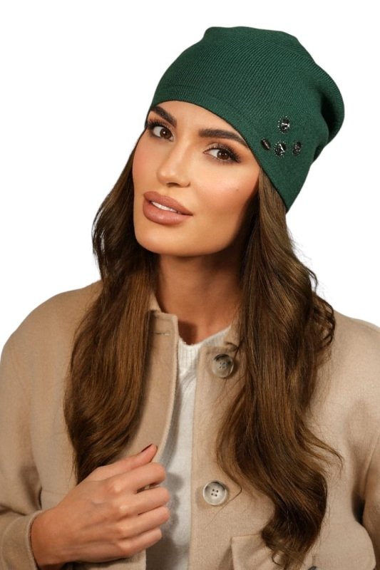 Winter Hat Women Zircon Decorated Beanie - ShalayeFashion