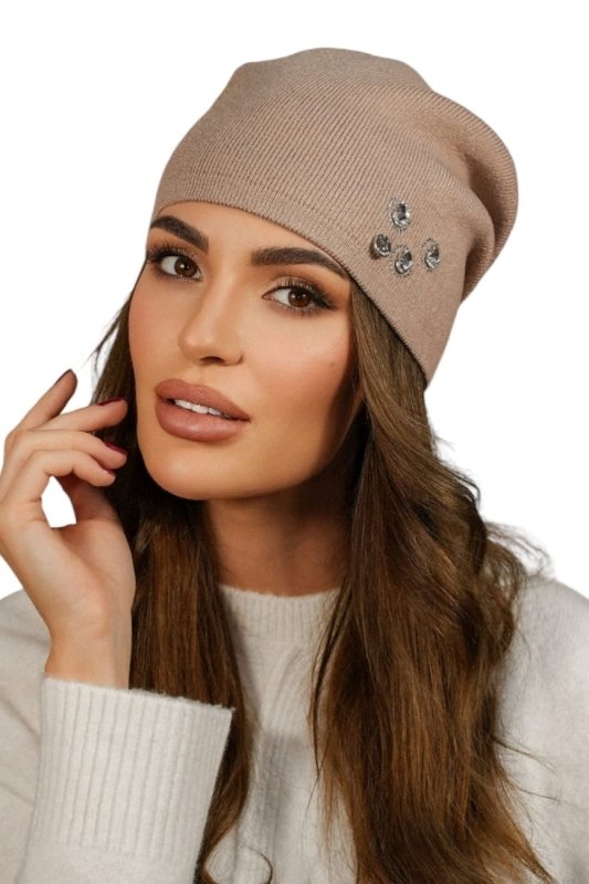 Winter Hat Women Zircon Decorated Beanie - ShalayeFashion