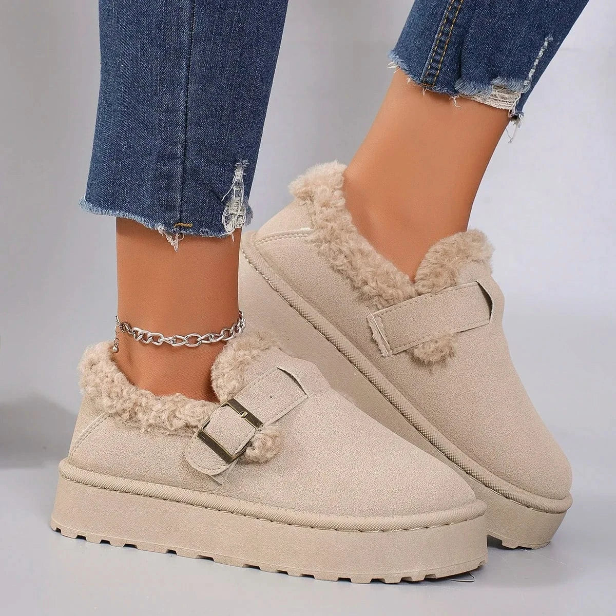 Winter Platform Boots Women Retro Style - ShalayeFashion