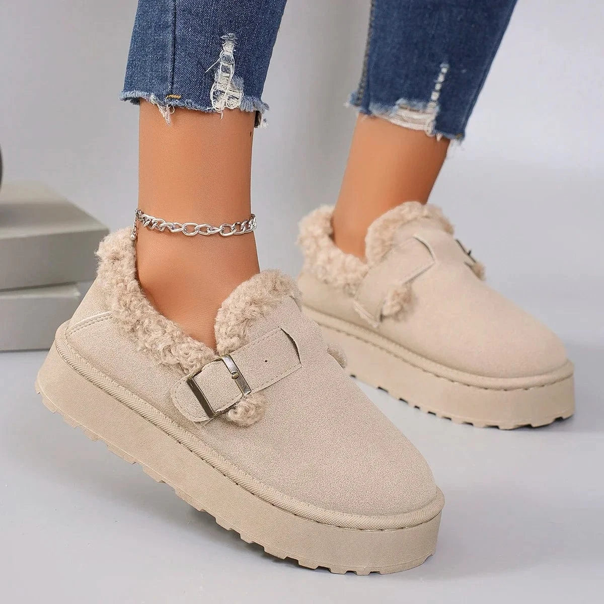 Winter Platform Boots Women Retro Style - ShalayeFashion