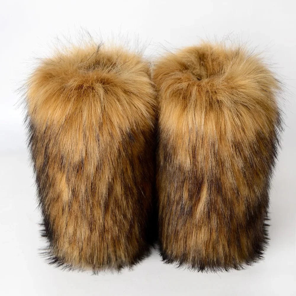 Winter Snow Boots Women Faux Fur - ShalayeFashion