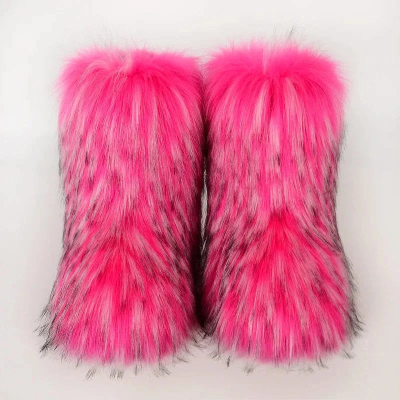 Winter Snow Boots Women Faux Fur - ShalayeFashion