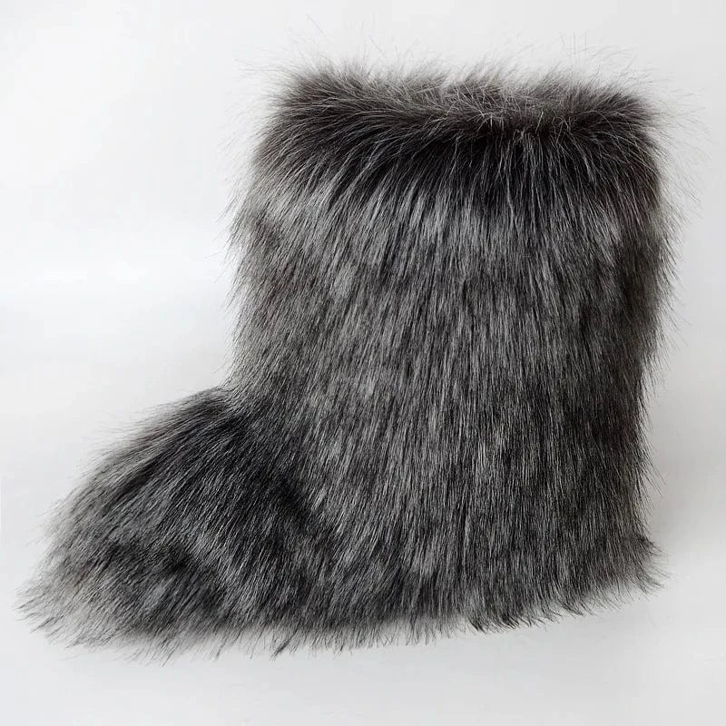 Winter Snow Boots Women Faux Fur - ShalayeFashion