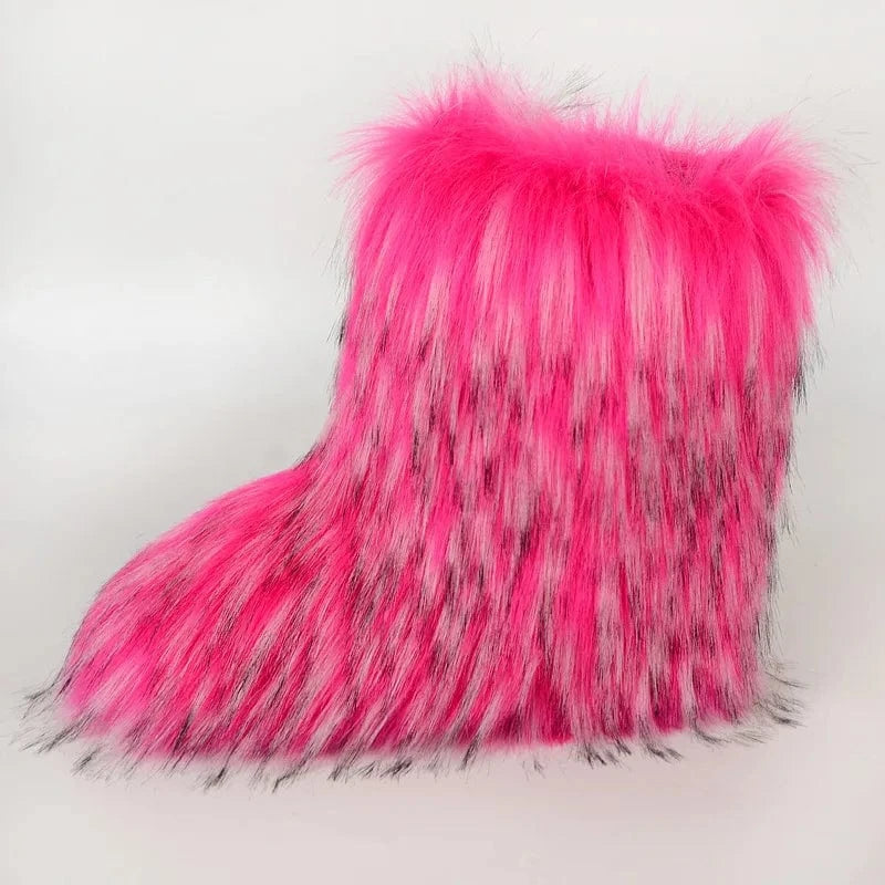 Winter Snow Boots Women Faux Fur - ShalayeFashion