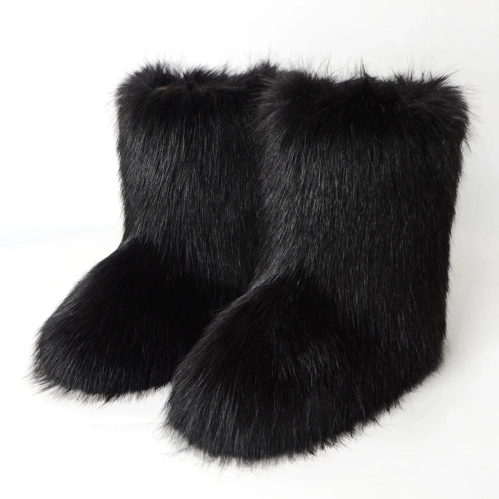 Winter Snow Boots Women Faux Fur - ShalayeFashion