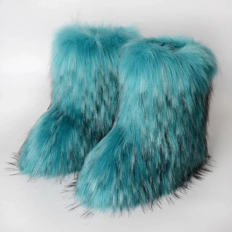 Winter Snow Boots Women Faux Fur - ShalayeFashion
