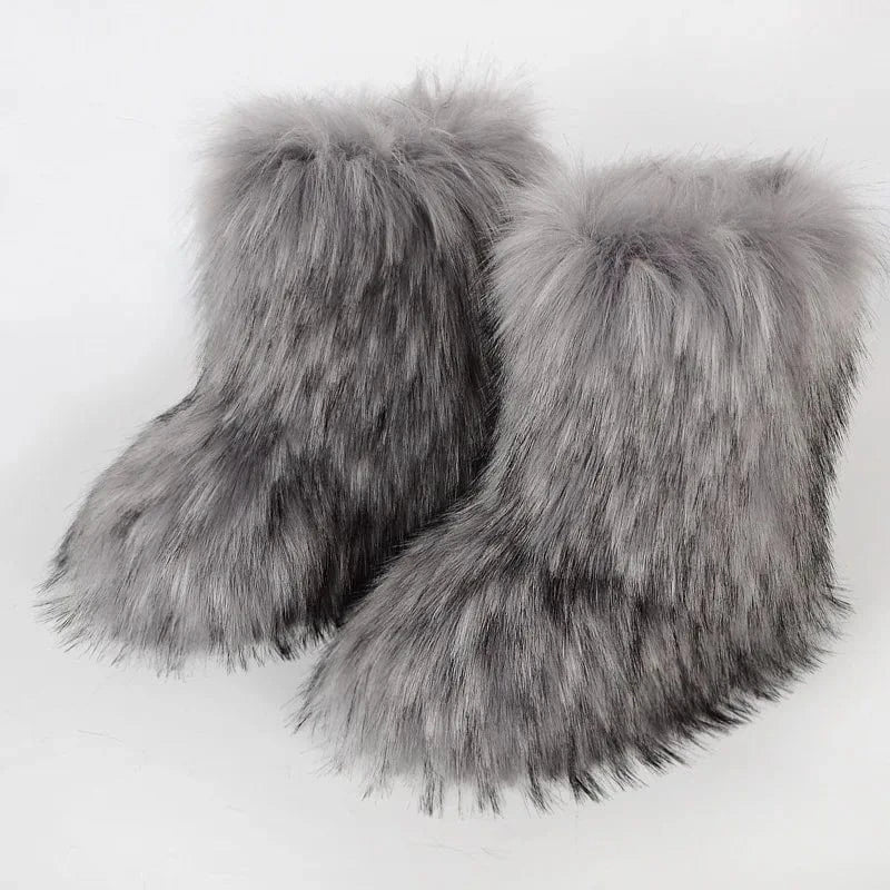 Winter Snow Boots Women Faux Fur - ShalayeFashion
