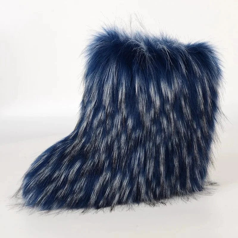 Winter Snow Boots Women Faux Fur - ShalayeFashion