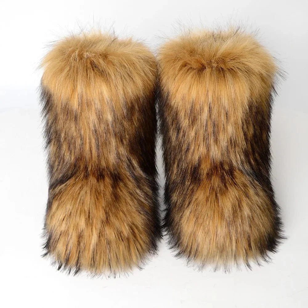 Winter Snow Boots Women Faux Fur - ShalayeFashion