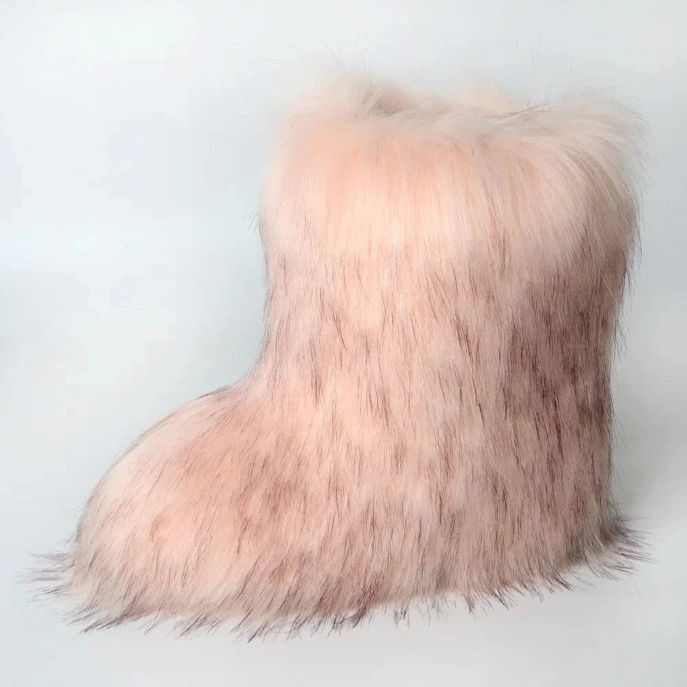 Winter Snow Boots Women Faux Fur - ShalayeFashion