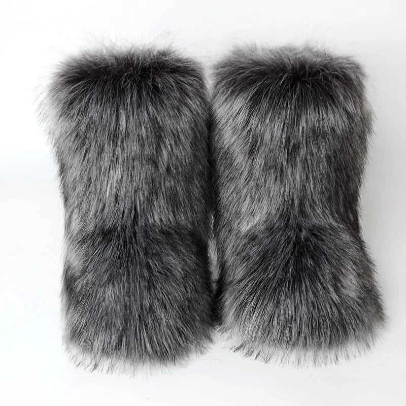 Winter Snow Boots Women Faux Fur - ShalayeFashion