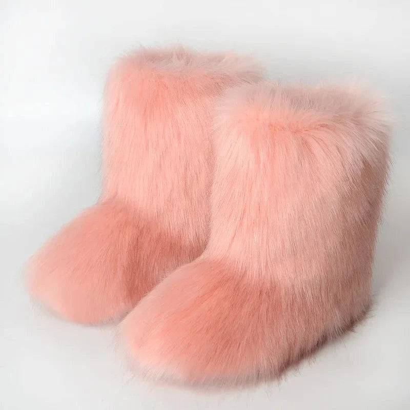 Winter Snow Boots Women Faux Fur - ShalayeFashion