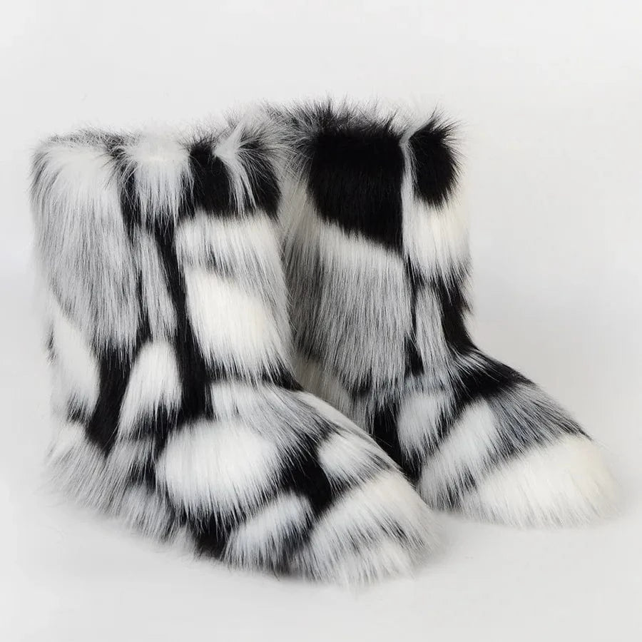 Winter Snow Boots Women Faux Fur - ShalayeFashion