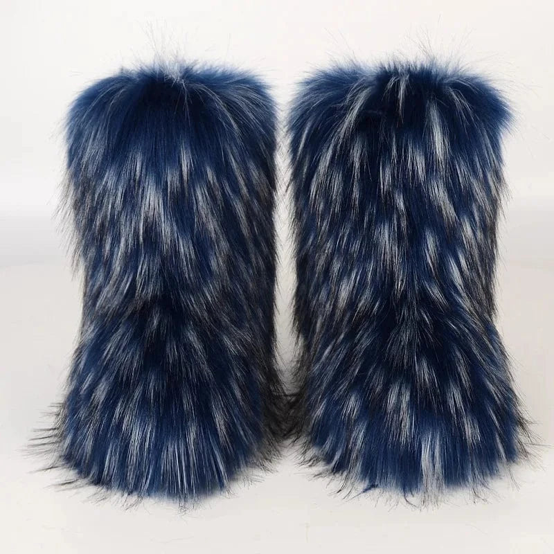 Winter Snow Boots Women Faux Fur - ShalayeFashion