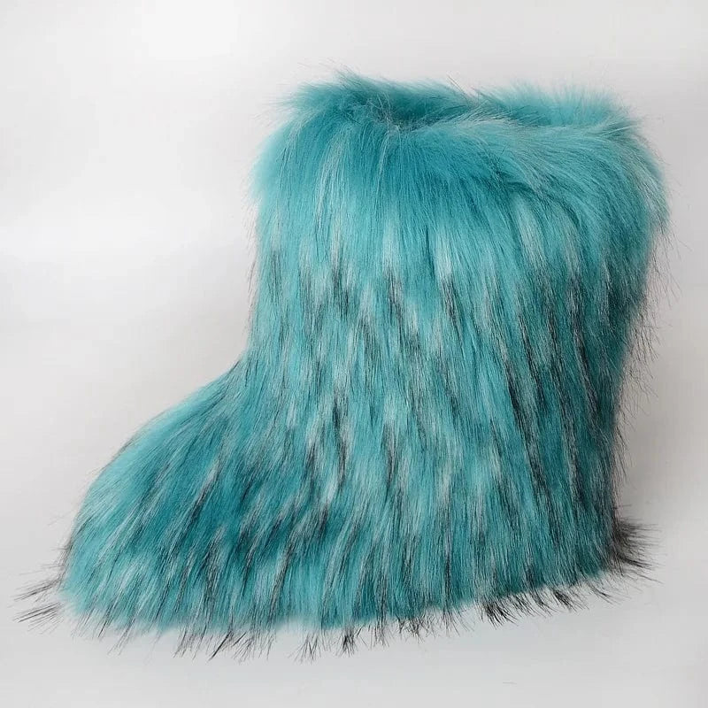 Winter Snow Boots Women Faux Fur - ShalayeFashion
