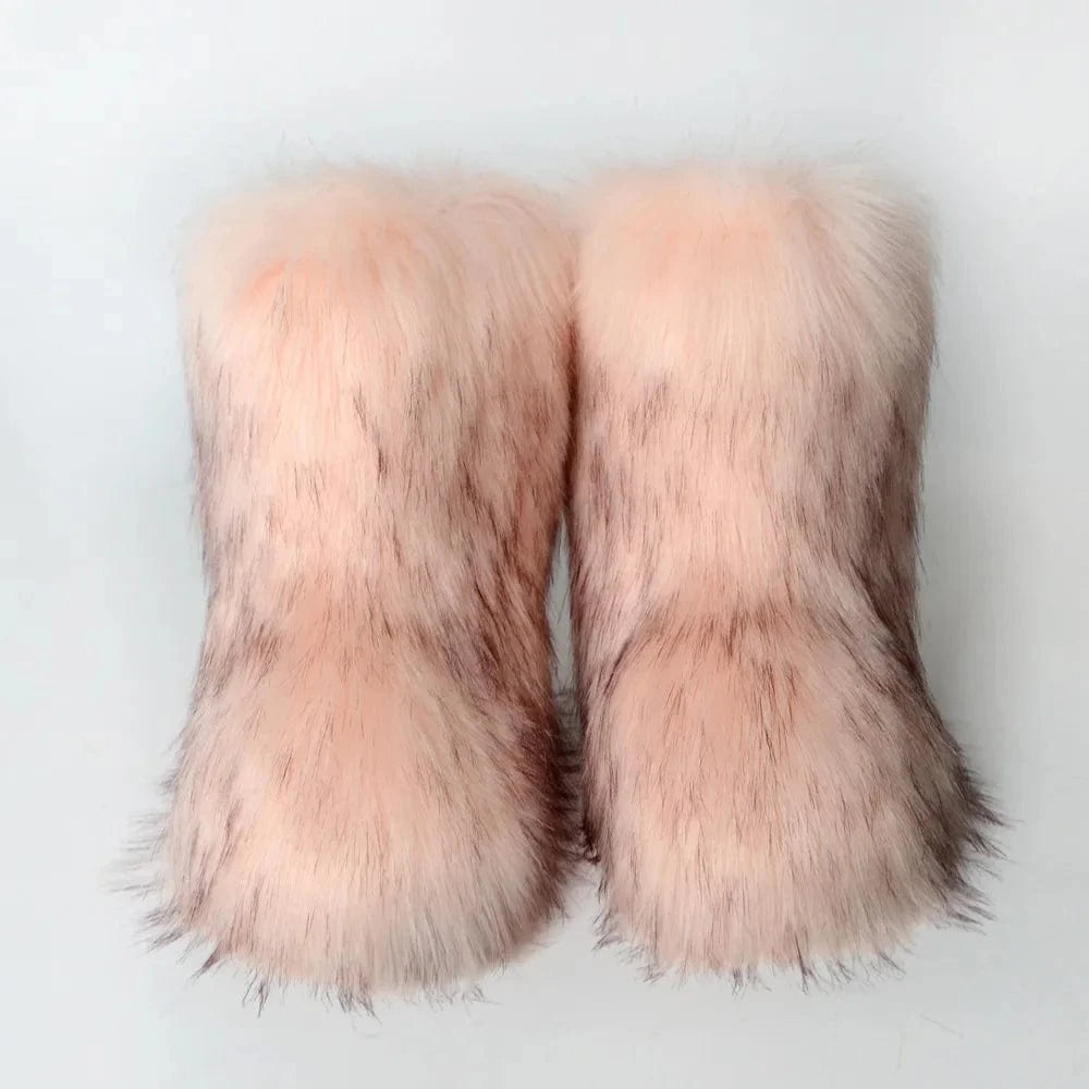 Winter Snow Boots Women Faux Fur - ShalayeFashion