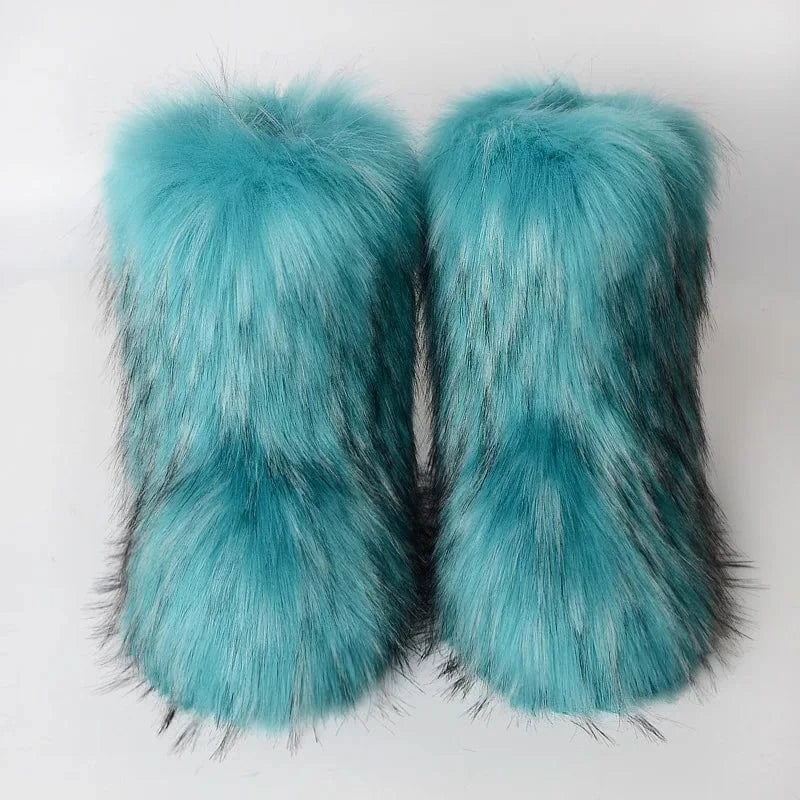 Winter Snow Boots Women Faux Fur - ShalayeFashion