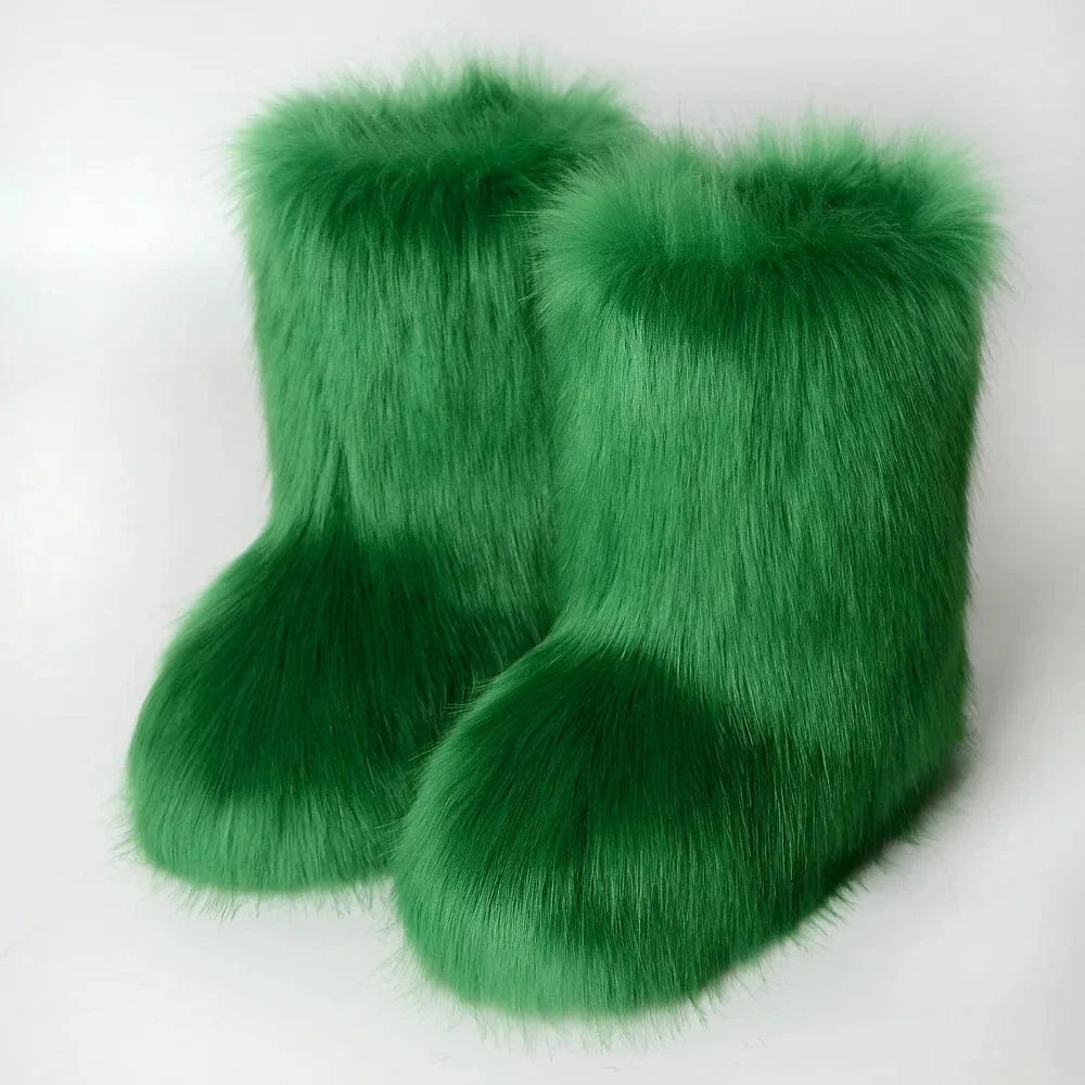 Winter Snow Boots Women Faux Fur - ShalayeFashion