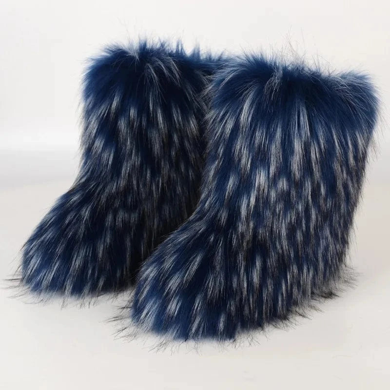 Winter Snow Boots Women Faux Fur - ShalayeFashion