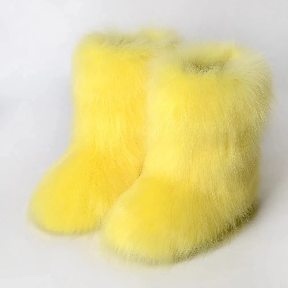 Winter Snow Boots Women Faux Fur - ShalayeFashion