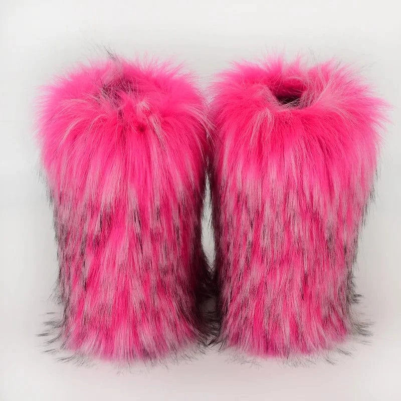 Winter Snow Boots Women Faux Fur - ShalayeFashion