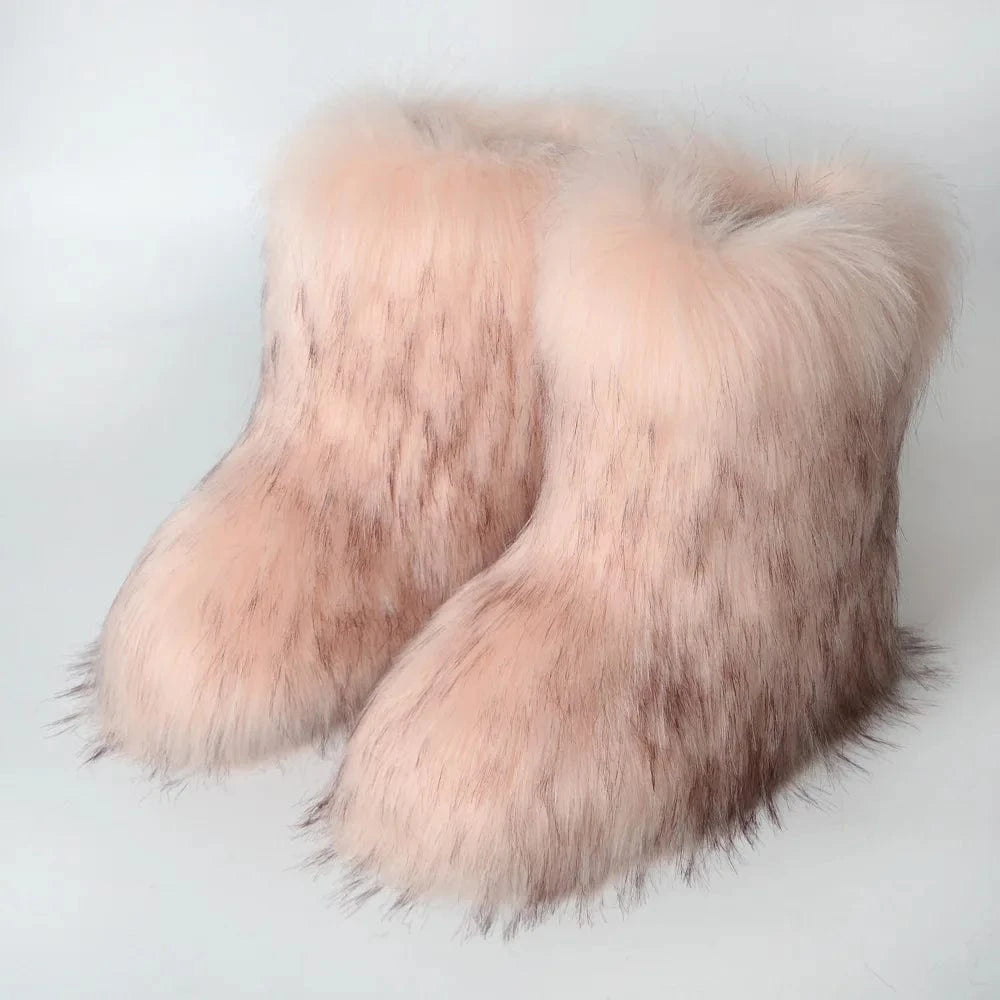 Winter Snow Boots Women Faux Fur - ShalayeFashion