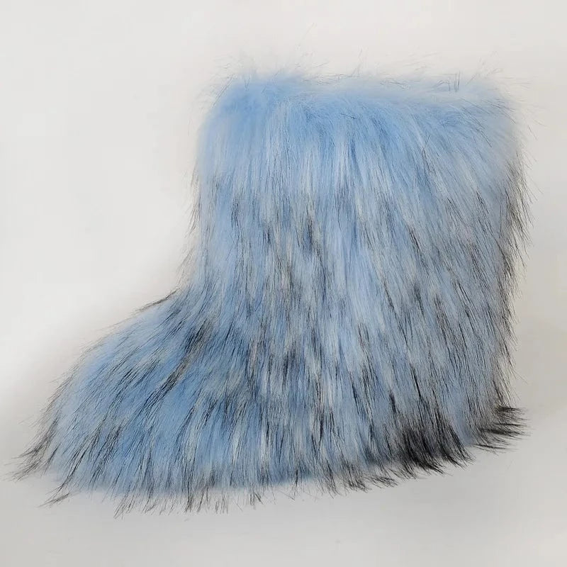 Winter Snow Boots Women Faux Fur - ShalayeFashion