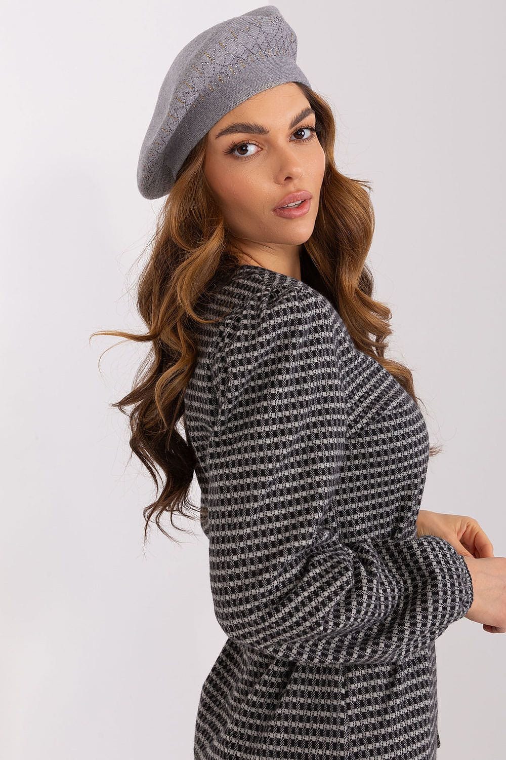 Women Beret Classic Shiny Application - ShalayeFashion