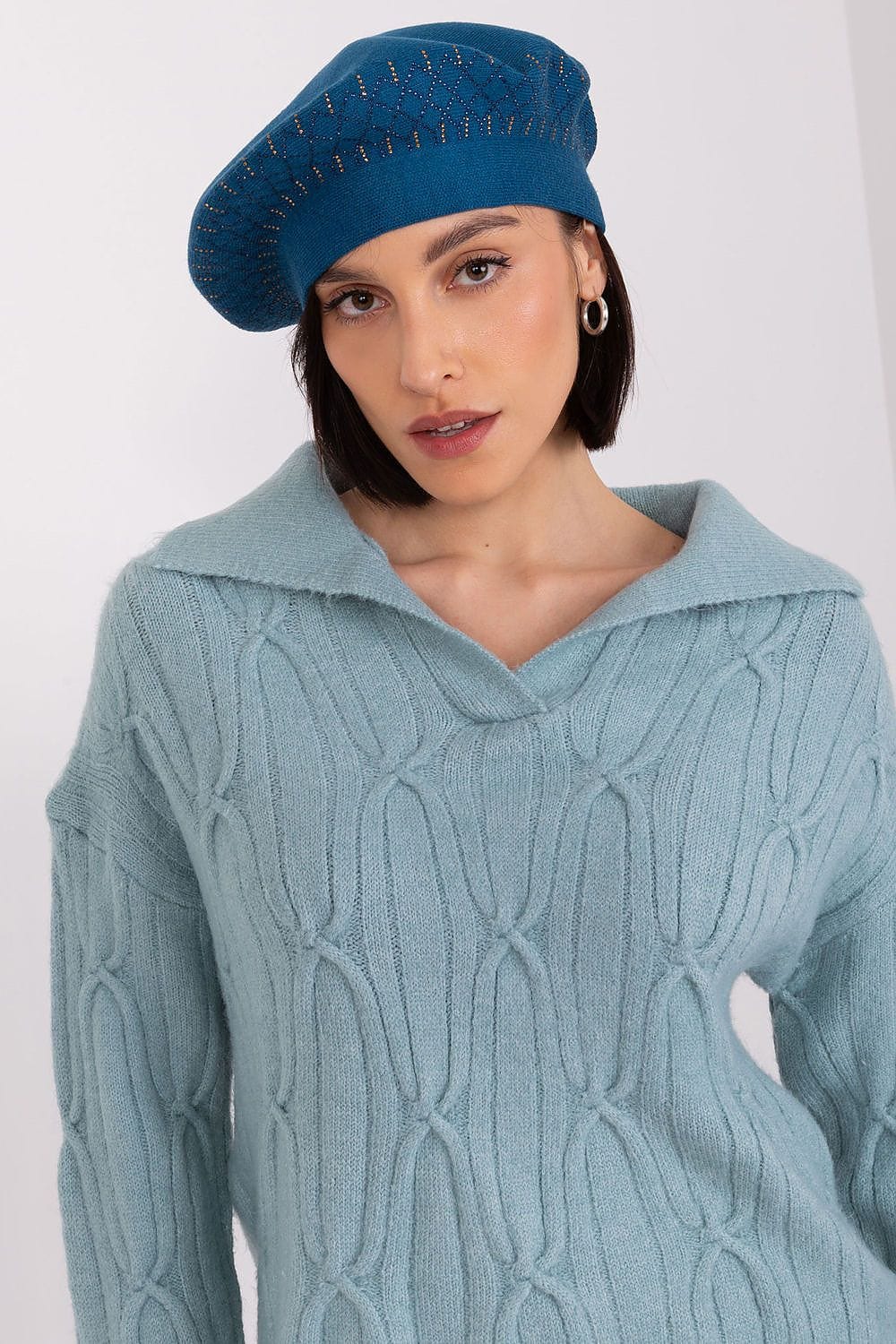 Women Beret Classic Shiny Application - ShalayeFashion