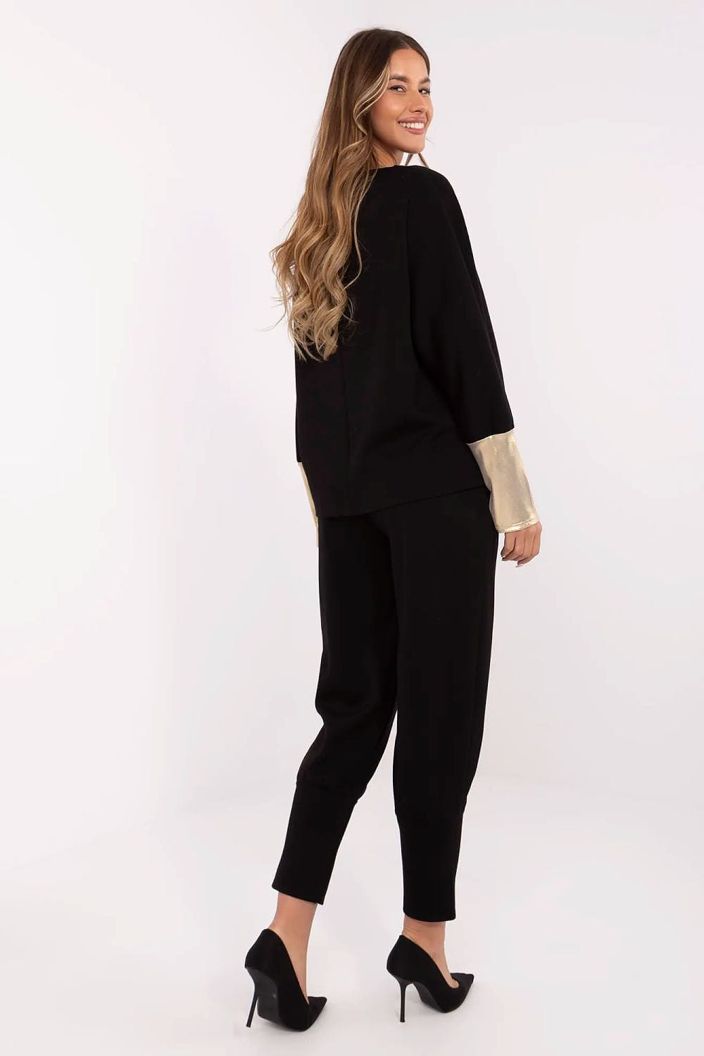 Women Boat Neck Set High Waist Pants - ShalayeFashion