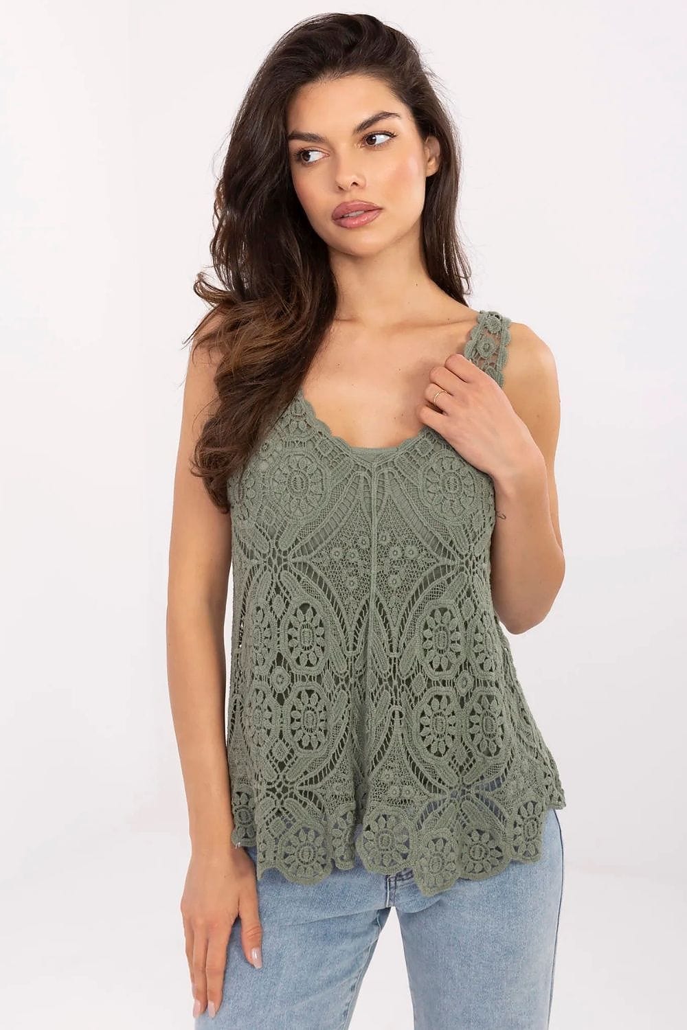 Women Boho Blouse Set Openwork Top - ShalayeFashion