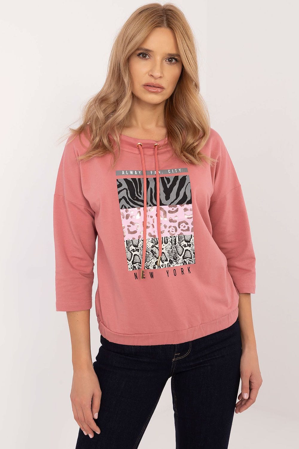 Women Casual Blouse Cotton Elastane Print - ShalayeFashion