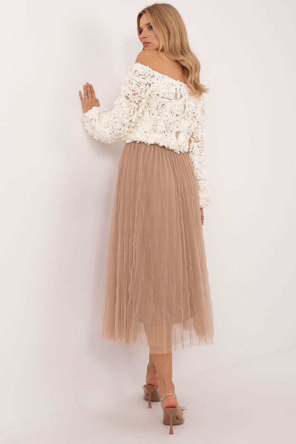 Women Casual Tulle Skirt Midi Elastic - ShalayeFashion