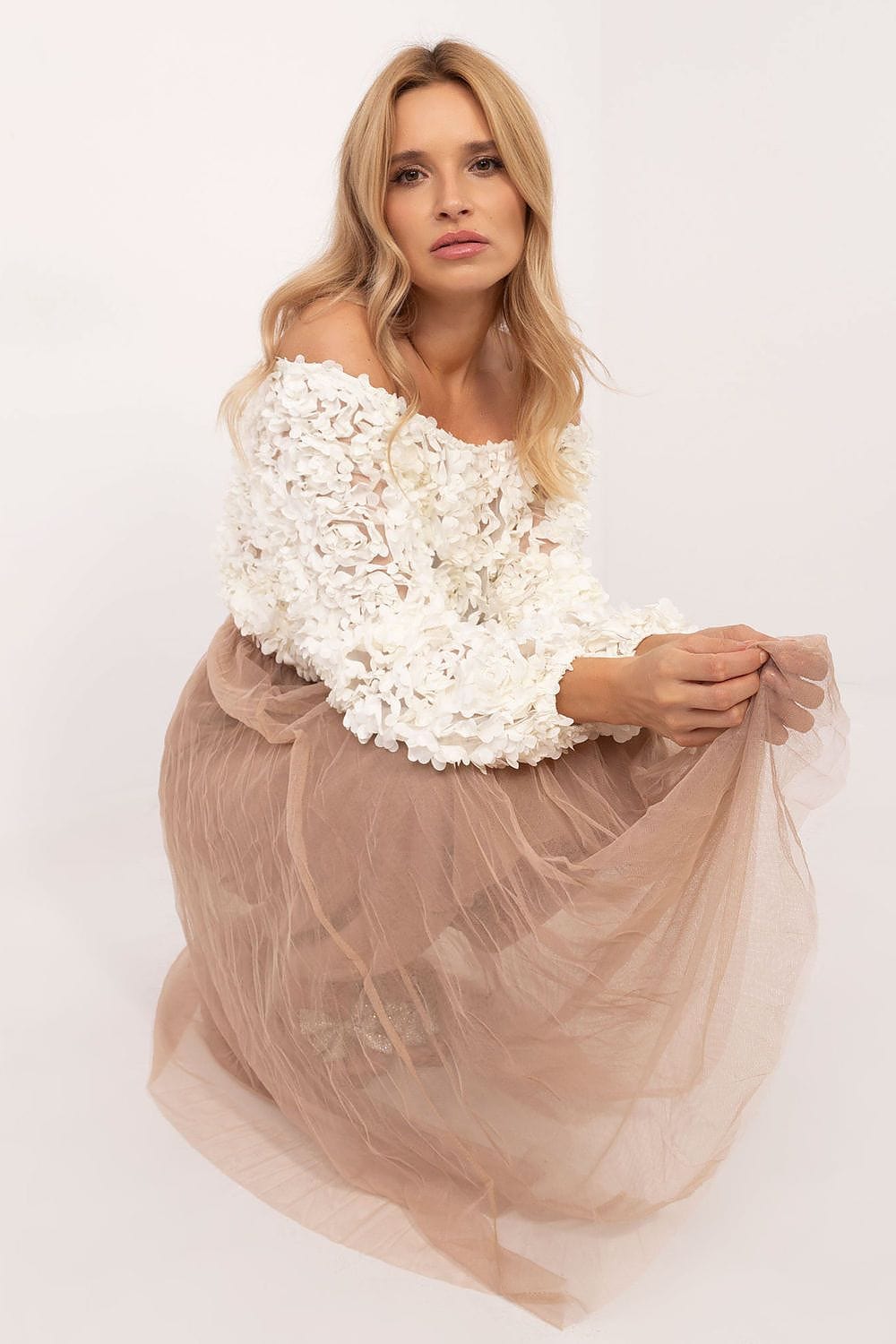 Women Casual Tulle Skirt Midi Elastic - ShalayeFashion