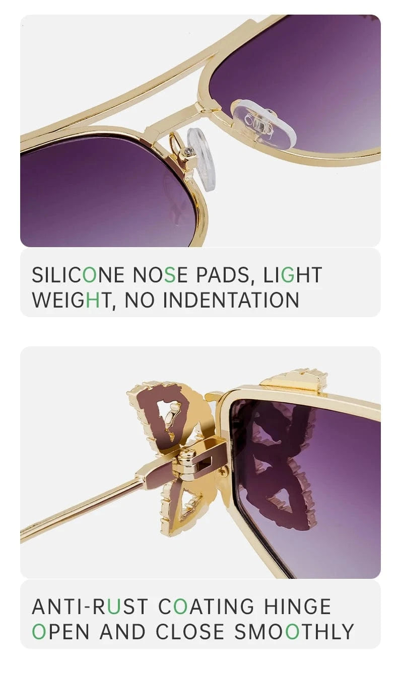 Women Cat Eye Sunglasses Rhinestone UV400 - ShalayeFashion